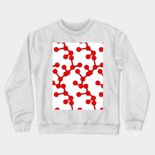 Formula structure, bond, red. Vector seamless pattern abstraction grunge. Background illustration, decorative design for fabric or paper. Ornament modern new Crewneck Sweatshirt